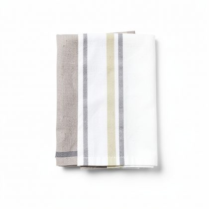 Quince European Linen Stripe Napkins - White - Haven & Hearth home decor