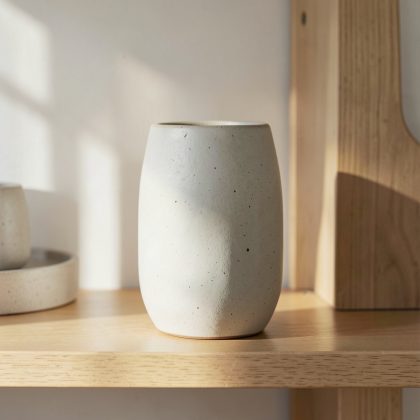 Textured Ceramic Vase – Handcrafted Modern Decor
